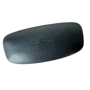 SALVATORE FERRAGAMO Black Hard Case Clamshell Sunglasses Eyewear Eye Glasses